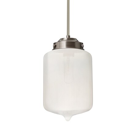 Besa Lighting Olin Cord Pendant, Frost, Satin Nickel Finish, 1x60W Incandescent 1TT-OLINFR-SN